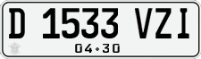 License plate of Indonesia, Regular plates