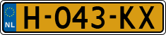 License plate of the Netherlands, Cars