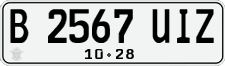 License plate of Indonesia, Regular plates