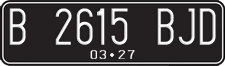 License plate of Indonesia, Regular plates