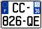 French license plate, SIV (ordinary)