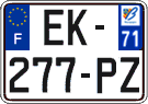 French license plate, SIV (ordinary)