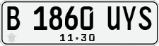 License plate of Indonesia, Regular plates