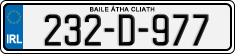License plate of Ireland, Regular plates