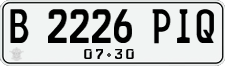 License plate of Indonesia, Regular plates