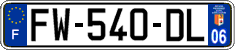 French license plate, SIV (ordinary)