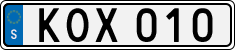 License plate of Sweden, Regular plates