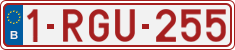 License plate of Belgium, Regular plates (2010)