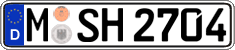 German license plate, Regular plates