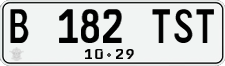 License plate of Indonesia, Regular plates