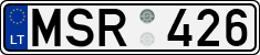 License plate of Lithuania, Cars