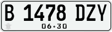 License plate of Indonesia, Regular plates