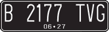 License plate of Indonesia, Regular plates