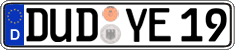 German license plate, Regular plates