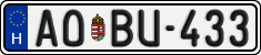 license plates of Hungary, Regular plates (2022)