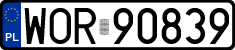 License plates of Poland, Regular car plates