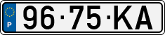 License plate of Portugal, Regular plates