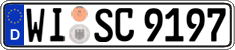 German license plate, Regular plates