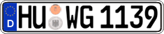 German license plate, Regular plates
