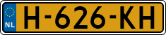 License plate of the Netherlands, Cars