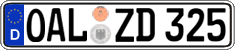 German license plate, Regular plates