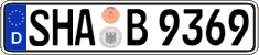 German license plate, Regular plates