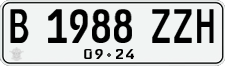 License plate of Indonesia, Regular plates