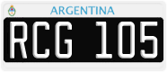 License plate of Argentina, Cars (1995, ABC 123)