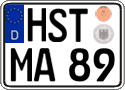 German license plate, Regular plates