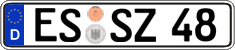 German license plate, Regular plates