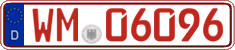 German license plate, Red license plates