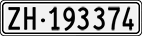 License plate of Switzerland, Cars