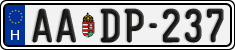 license plates of Hungary, Regular plates (2022)