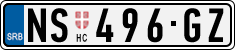 License plate of Serbia, Cars