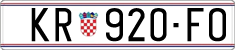 License plate of Croatia, Regular plates
