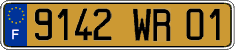 French license plate, FNI