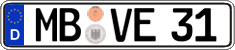 German license plate, Regular plates