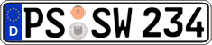 German license plate, Regular plates