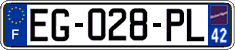 French license plate, SIV (ordinary)