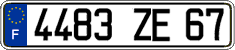 French license plate, FNI