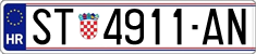 License plate of Croatia, Regular plates