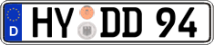 German license plate, Regular plates