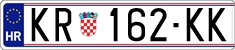 License plate of Croatia, Regular plates