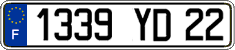French license plate, FNI