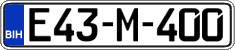 License plate of Bosnia and Herzegovina, Regular plates