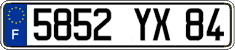 French license plate, FNI