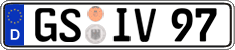 German license plate, Regular plates