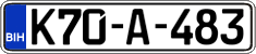 License plate of Bosnia and Herzegovina, Regular plates