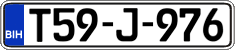 License plate of Bosnia and Herzegovina, Regular plates