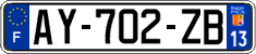 French license plate, SIV (ordinary)